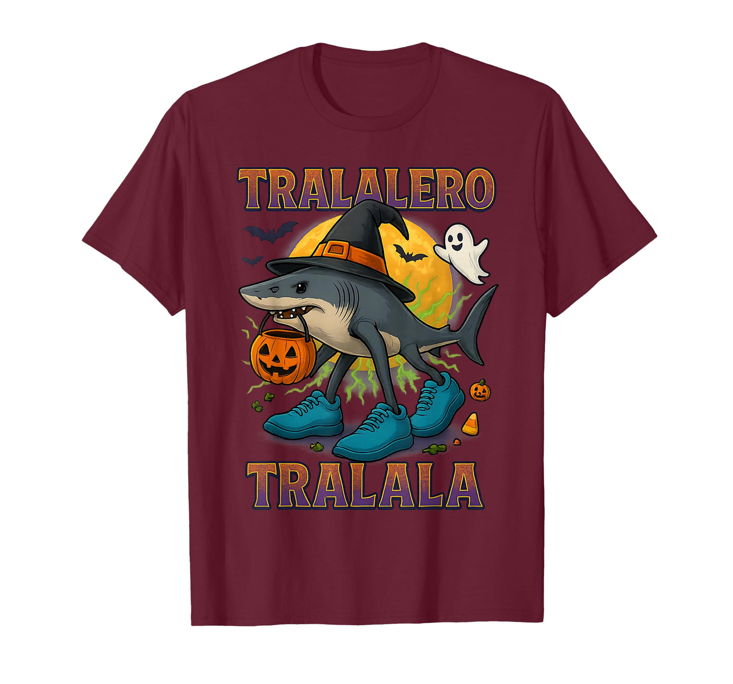 Tralalero Tralala Italian Brainrot Shark Halloween for Kids T-Shirt