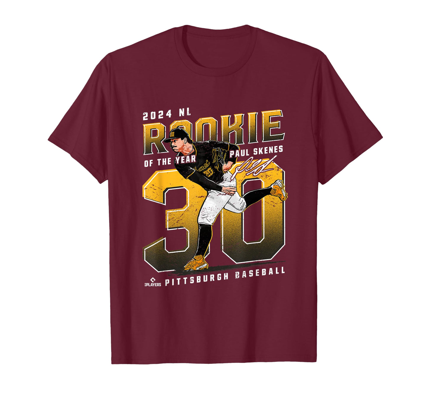 2024 NL Rookie of the Year Paul Skenes Pittsburgh Baseball T-Shirt
