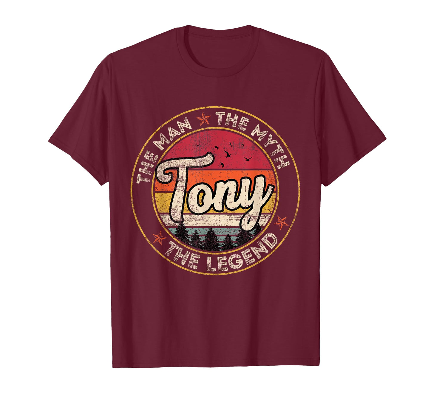 Tony The Man The Myth The Legend Personalized Name T-Shirt