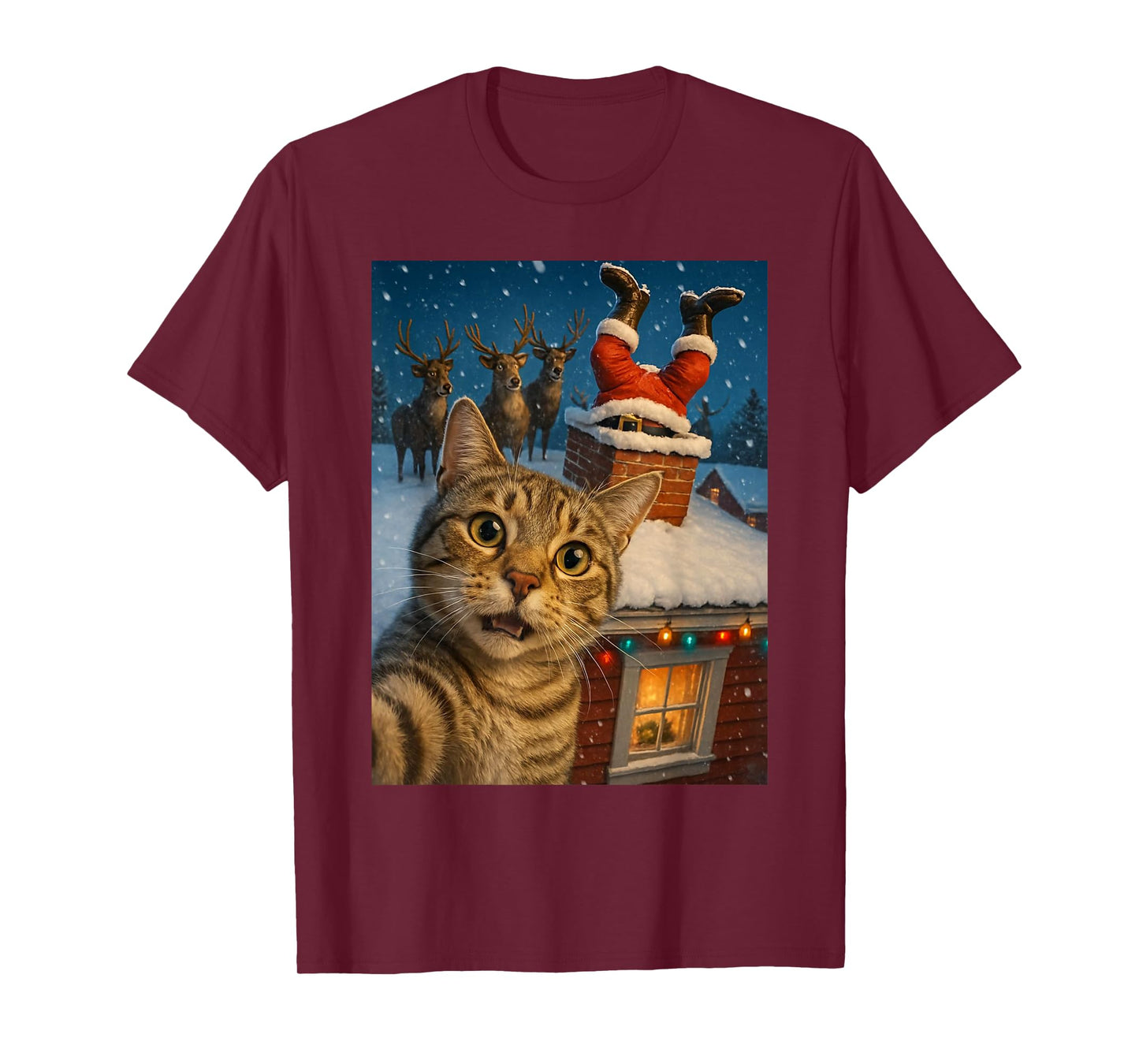 Funny Santa Claus Reindeer Christmas Holiday Meme T-Shirt