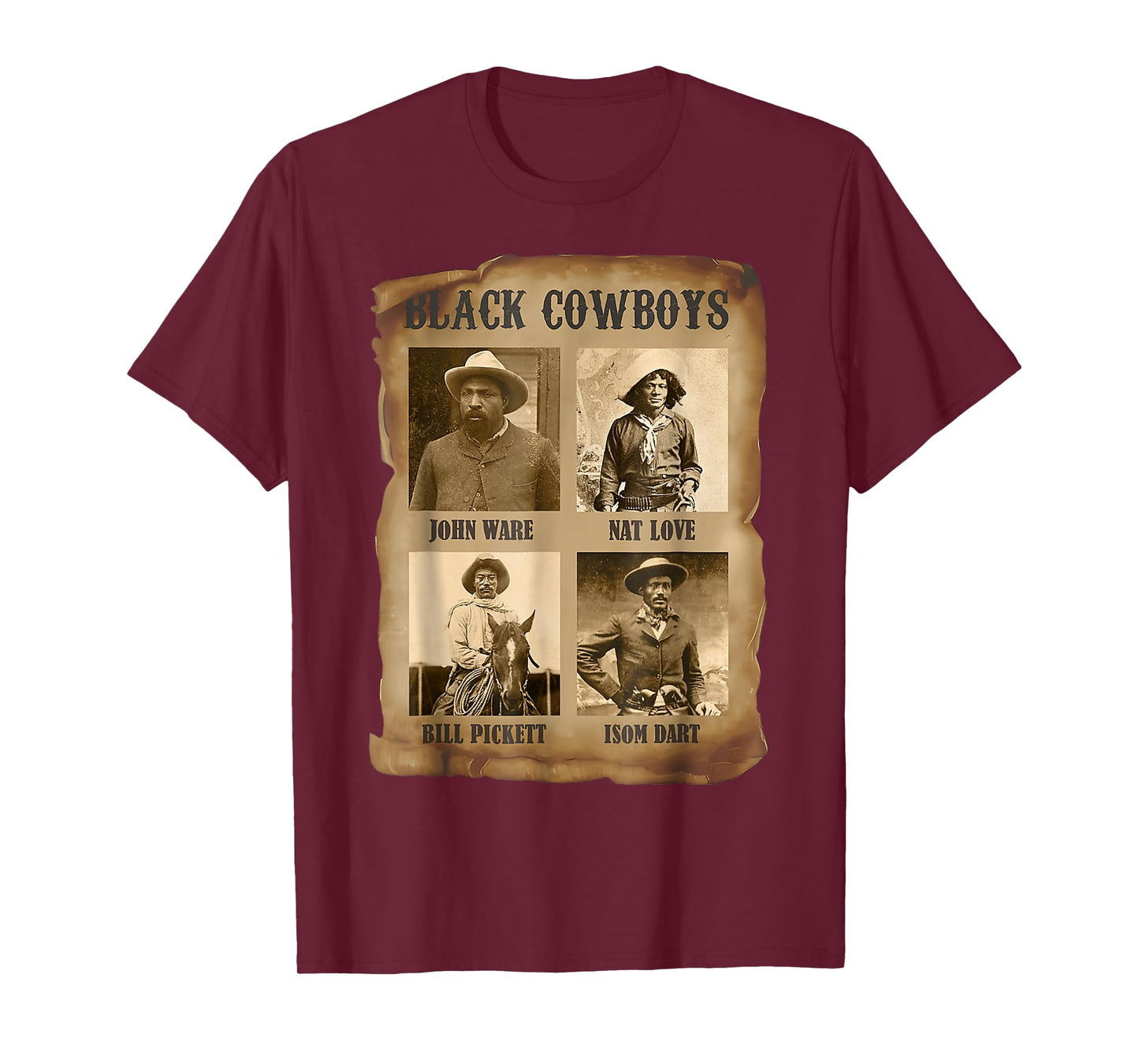 Black Cowboy Western Rodeo Melanin Black History Texas Men T-Shirt