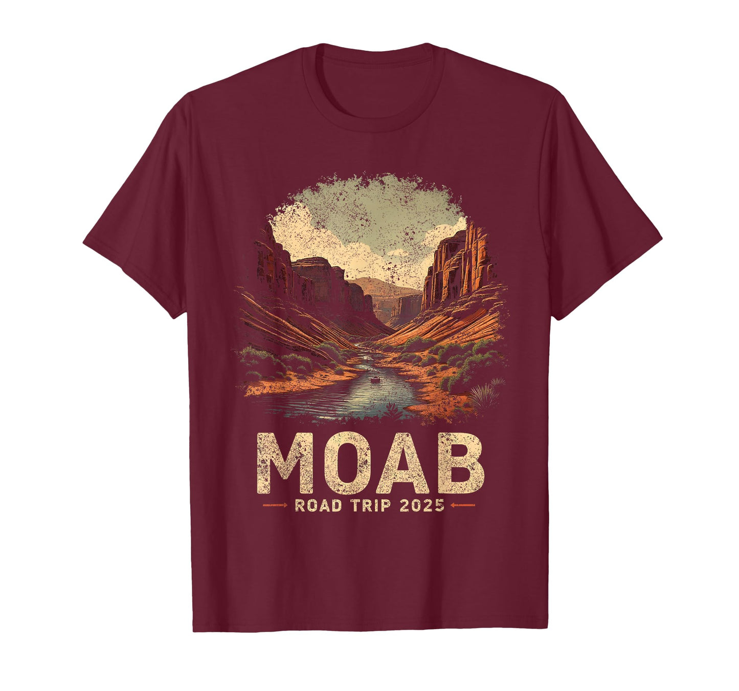 Moab Arches Family Road Trip 2025 Vintage Moab Nature Utah T-Shirt