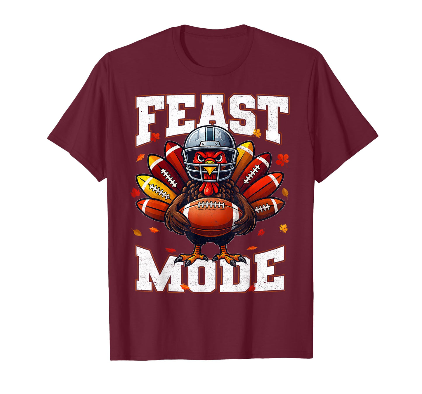 Feast Mode Turkey Vintage Fall Football Thanksgiving Men Boy T-Shirt
