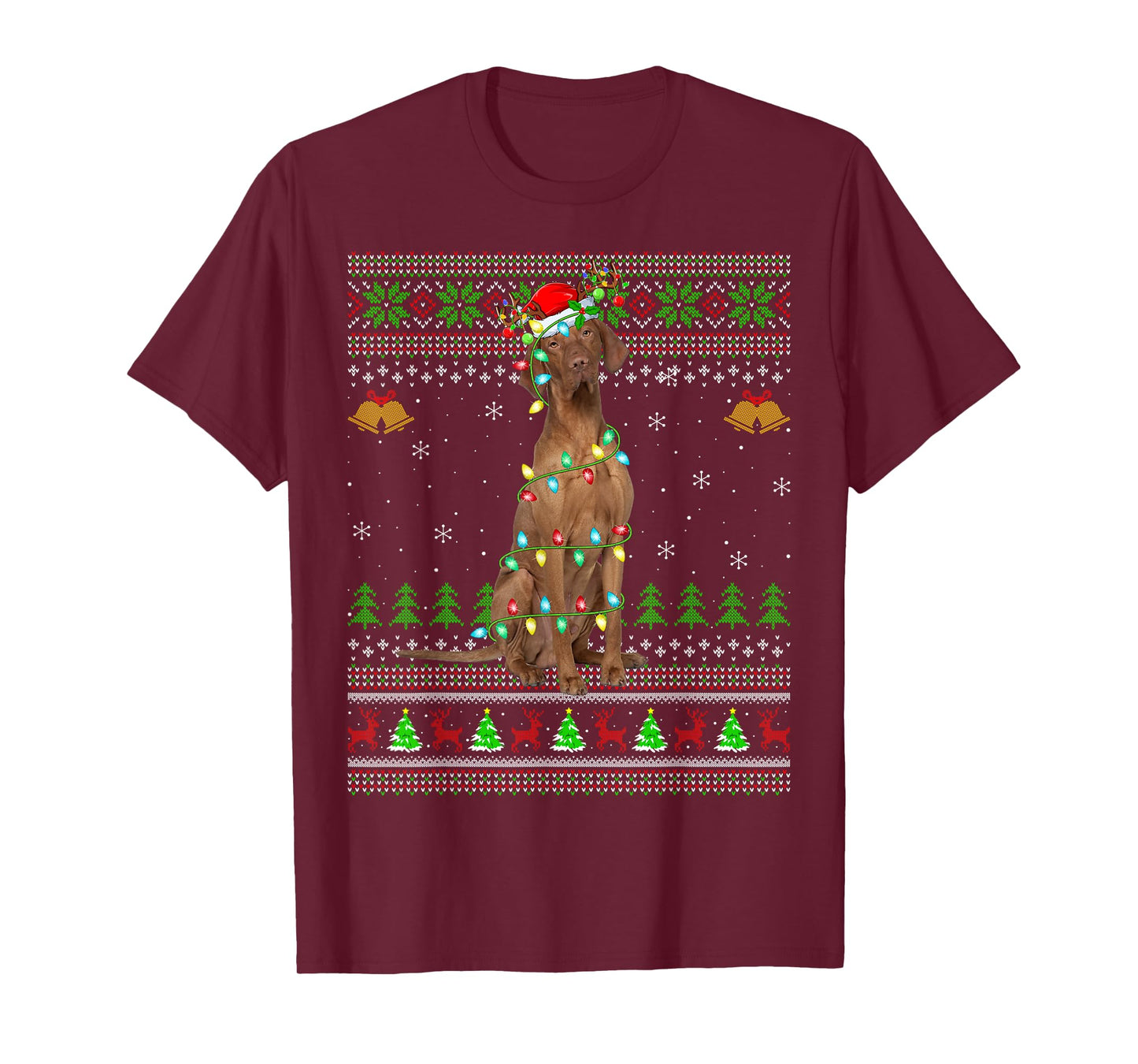 Coonhound Dog Ugly Christmas Sweaters Holiday Santa Xmas T-Shirt