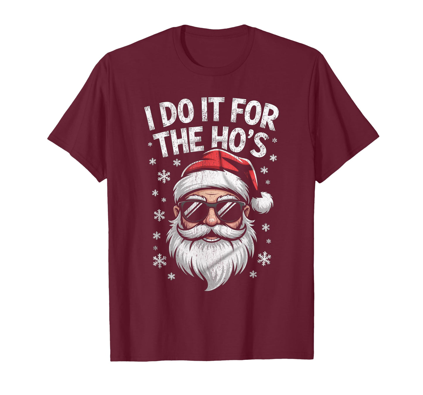 I Do It for The Ho's Funny Christmas Santa T-Shirt