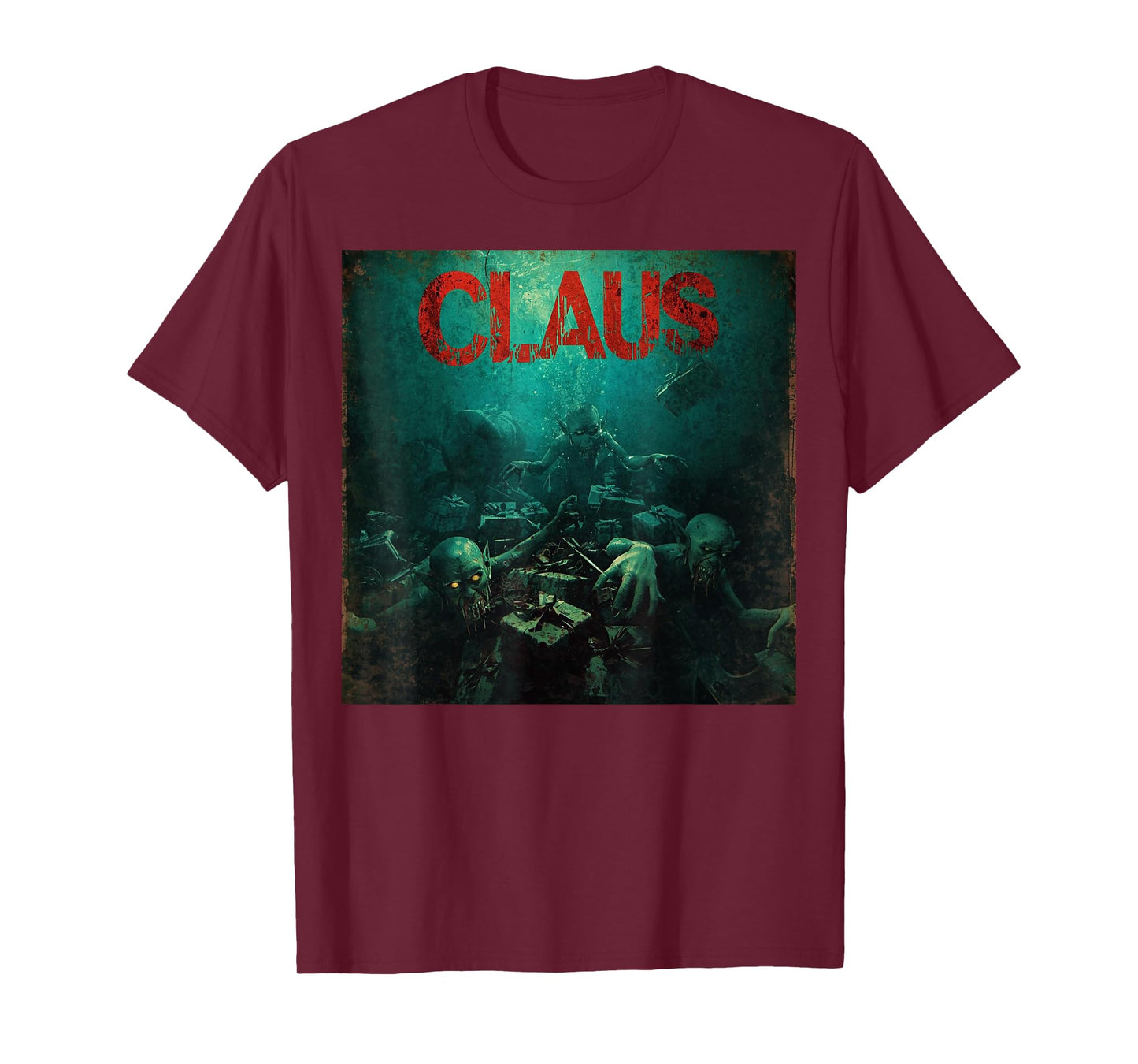 Creepy Claus Horror Christmas Dark Elf Top T-Shirt