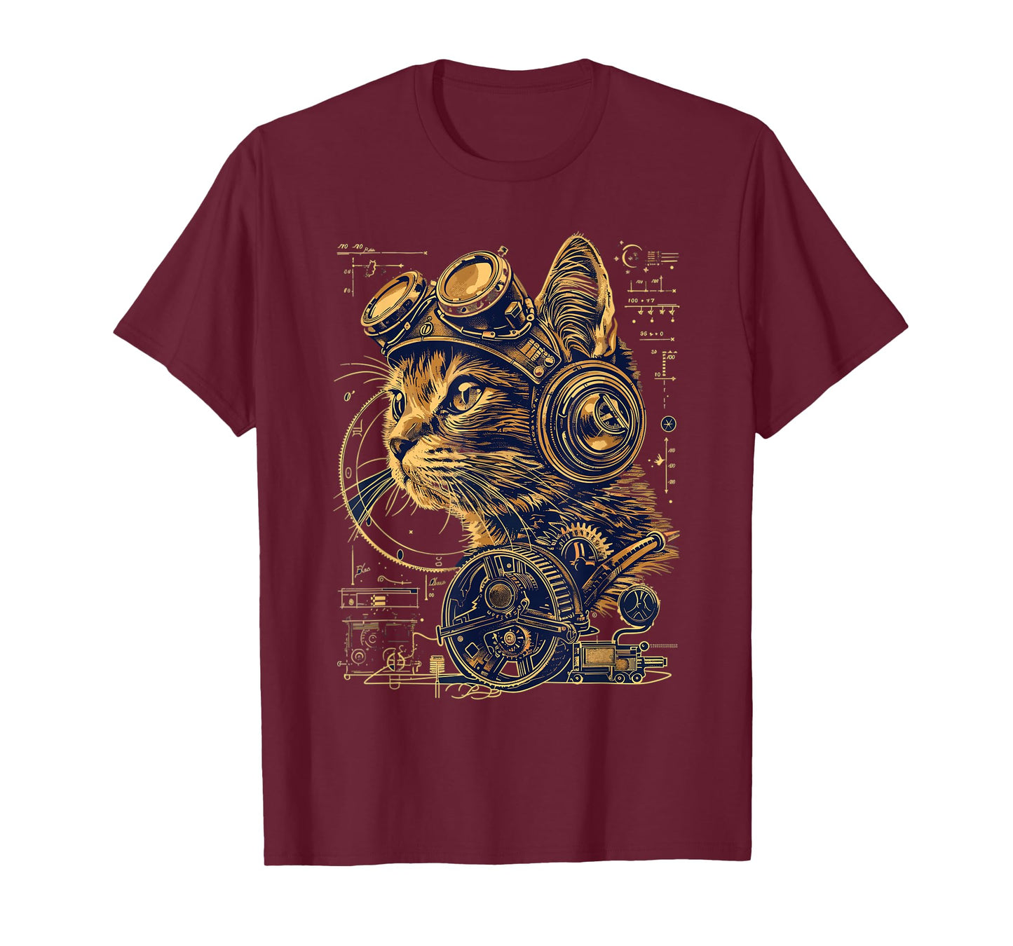Steam Punk Art Cat Kitten Steampunk T-Shirt for Men Women