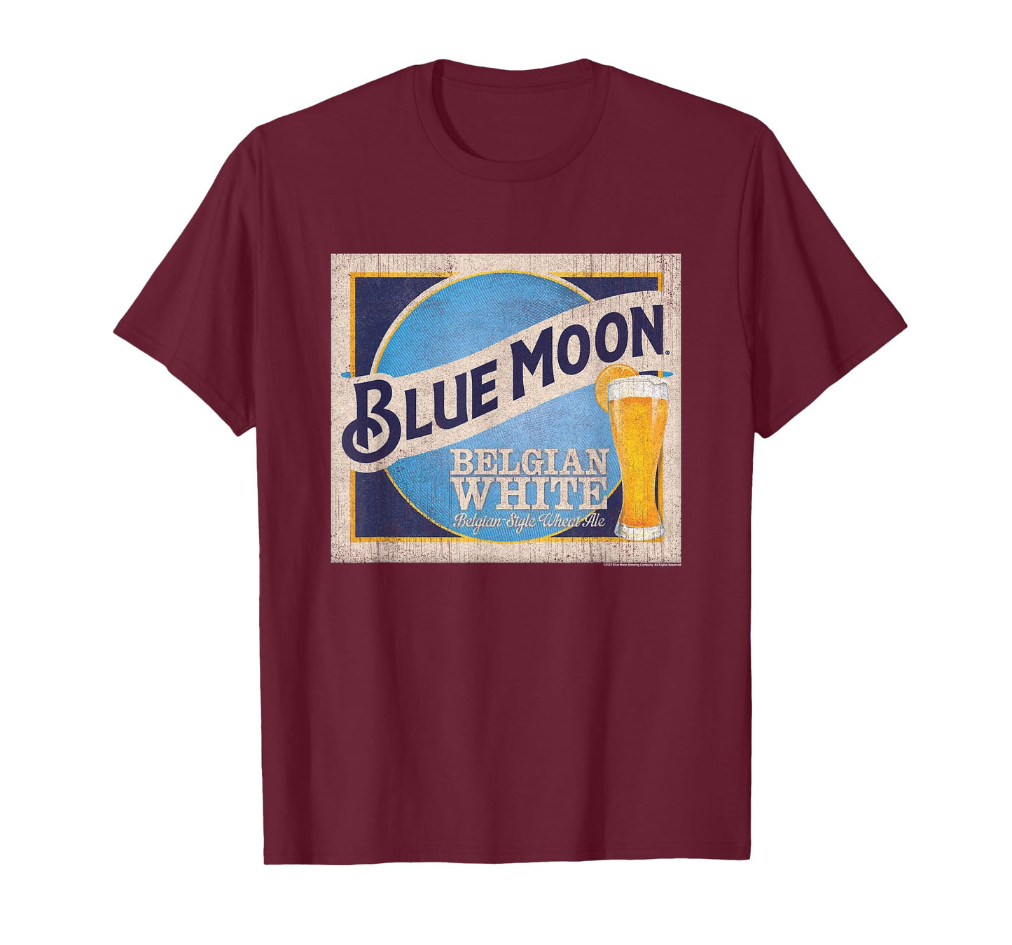 Coors Brewing Company Blue Moon Retro Big Chest Poster T-Shirt