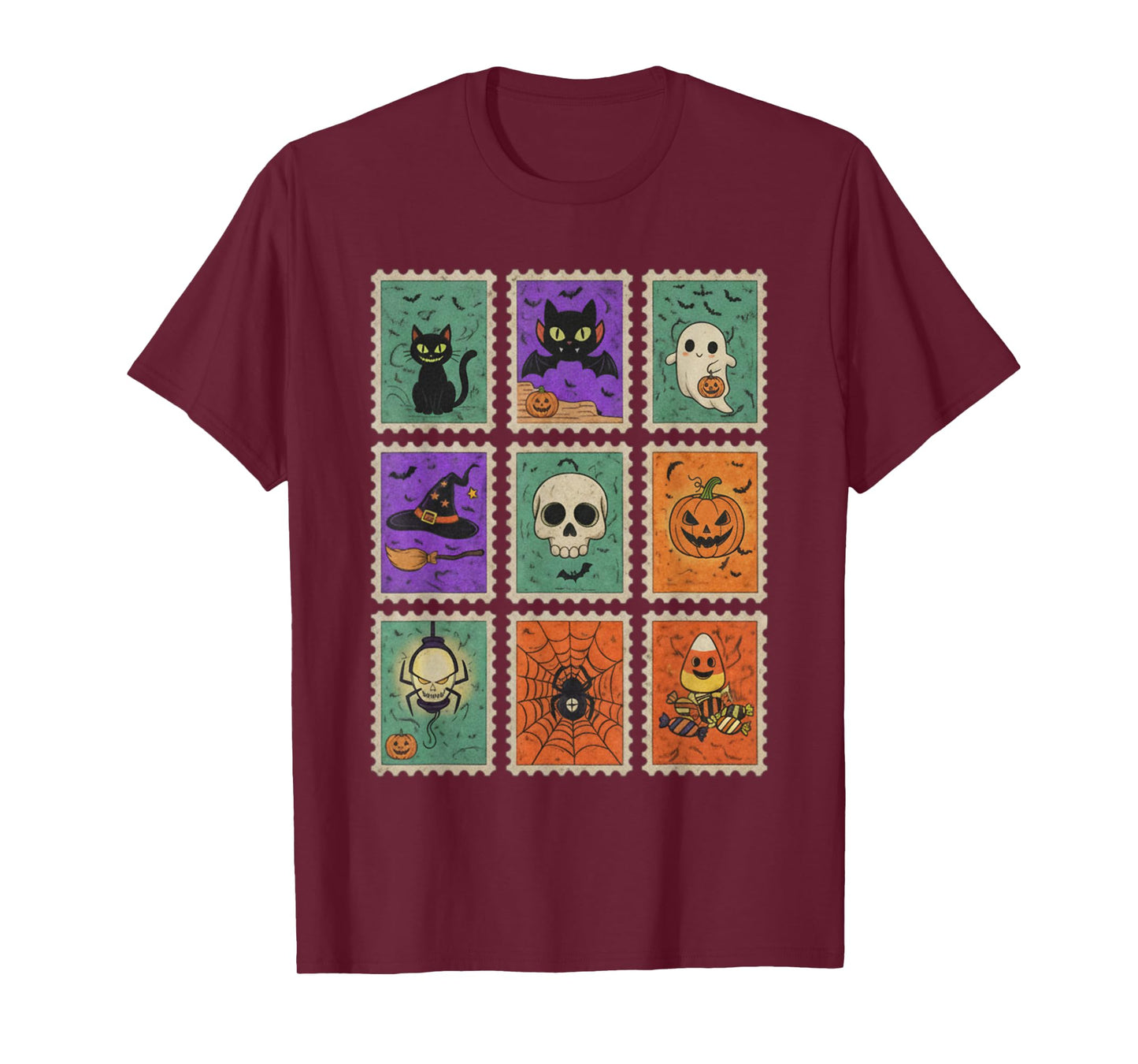 Halloween Spooky Icons Collection Holiday Halloween Stamps T-Shirt