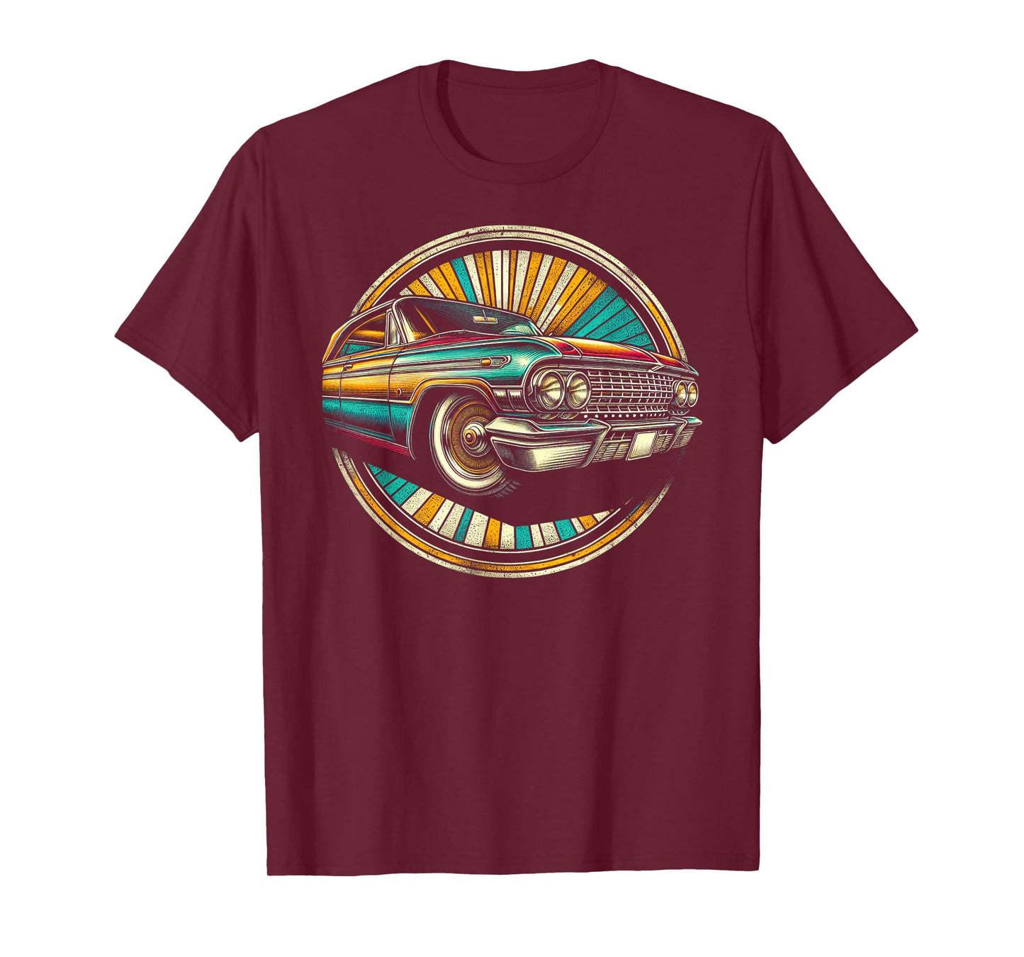 Detailed 1960s Car Illustration T-Shirt
