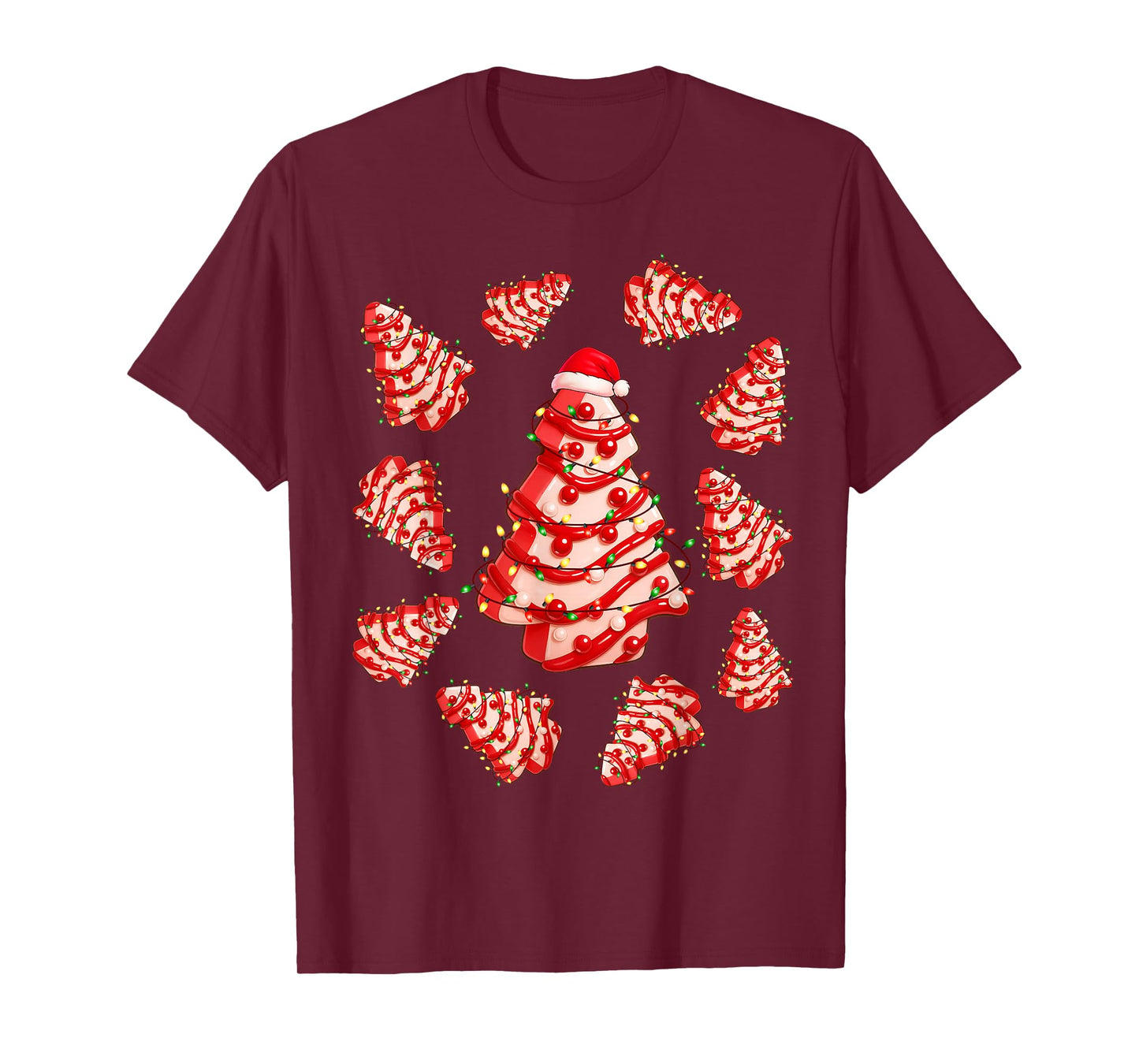 Christmas Tree Cake Santa Christmas Xmas Men Women Kid T-Shirt