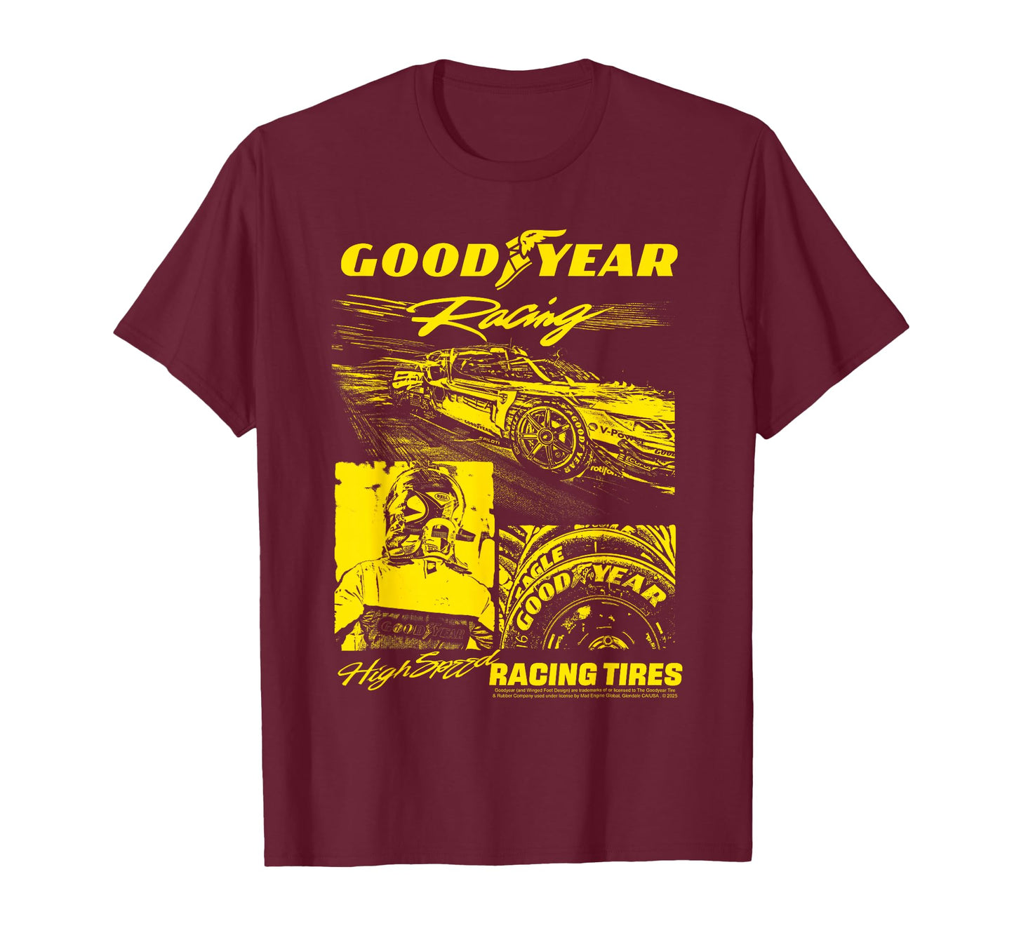 Goodyear Racing High Speed Tires Vintage Panels T-Shirt