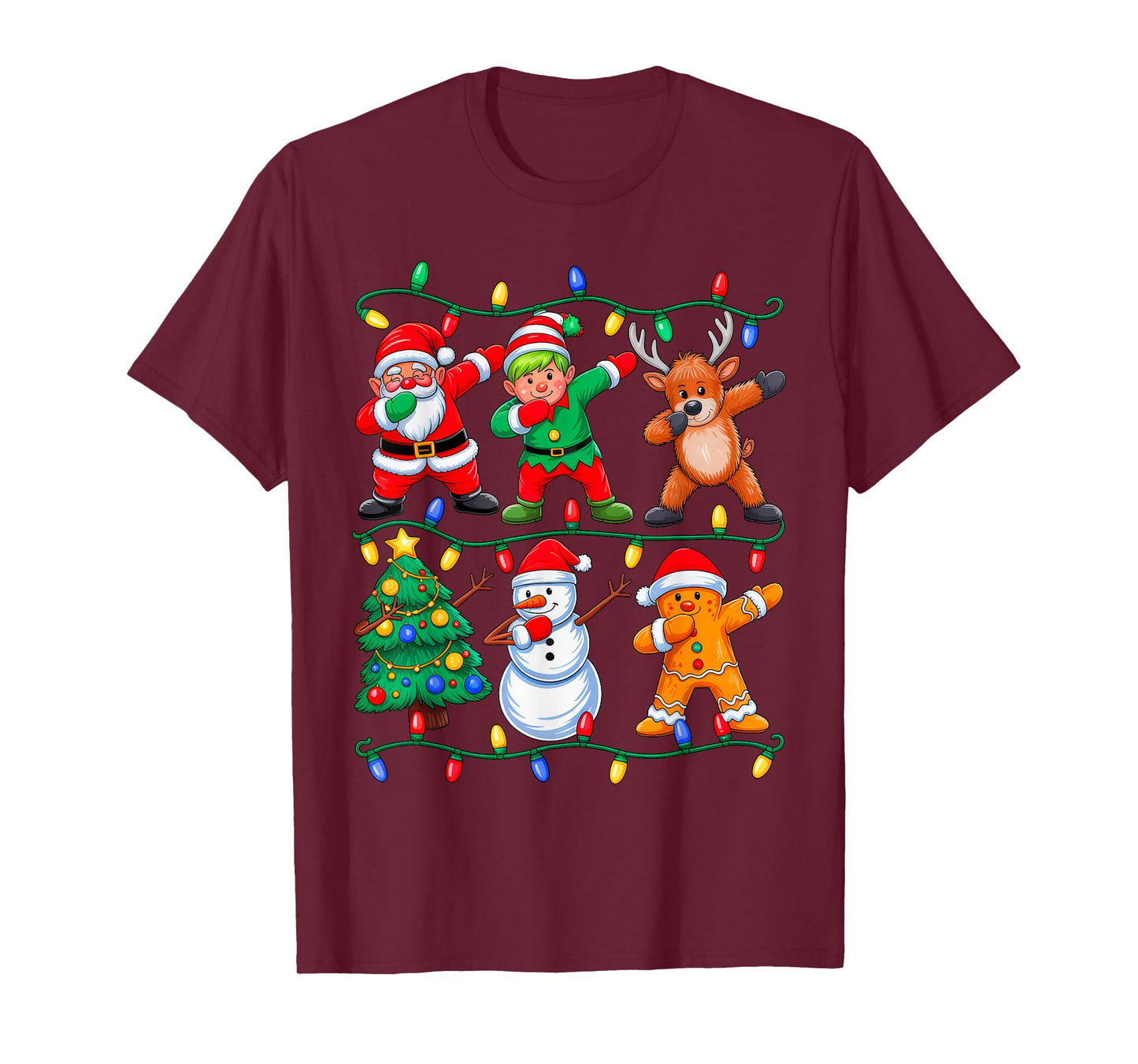 Dabbing Santa Elf Xmas PJs Christmas Men Girl Youth Boy Kids T-Shirt