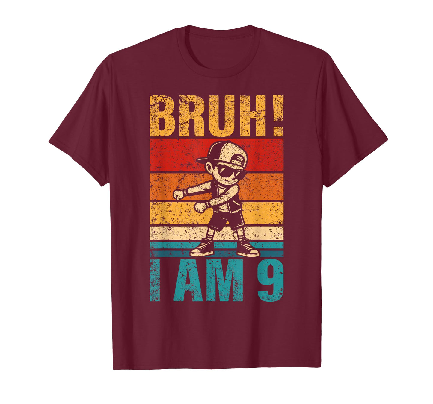 9 Year Old Birthday Flossing Boy Bruh It's My 9th Birthday T-Shirt