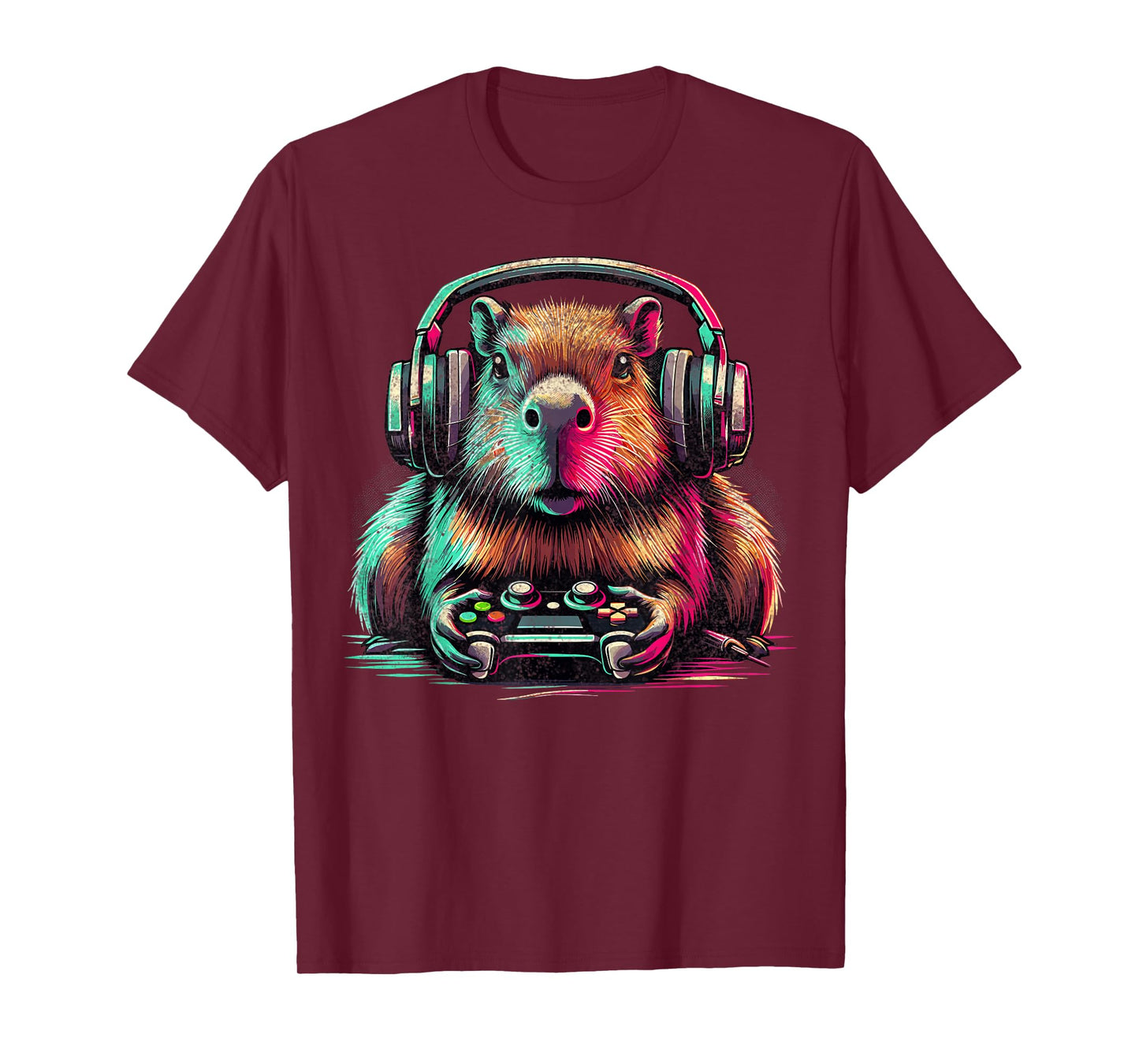 Funny Capybara Lover Unisex-Kids Capybara Video Games Graphic T-Shirt