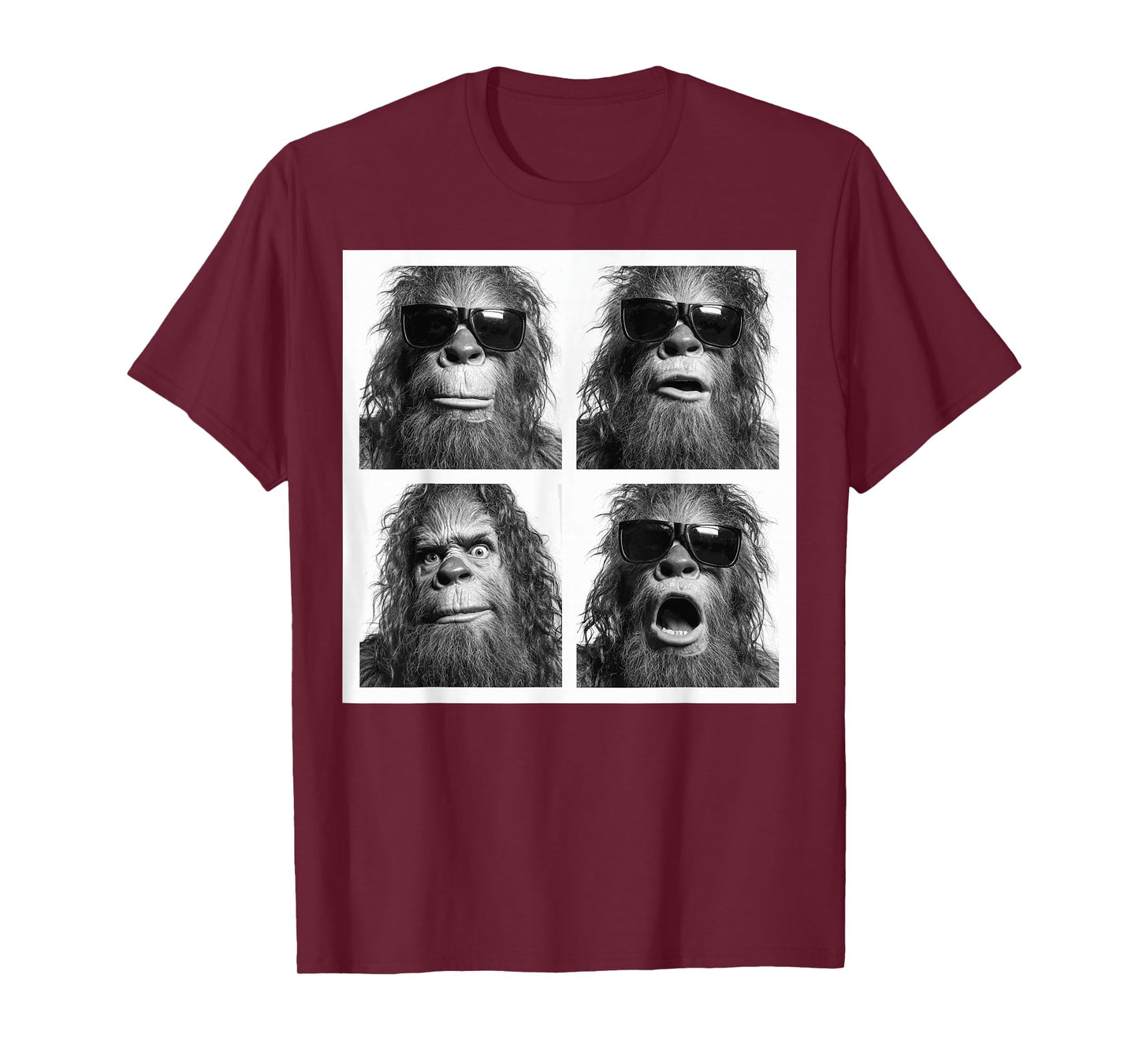 Funny Graphic Bigfoot Sasquatch Photobooth Selfie Funny T-Shirt