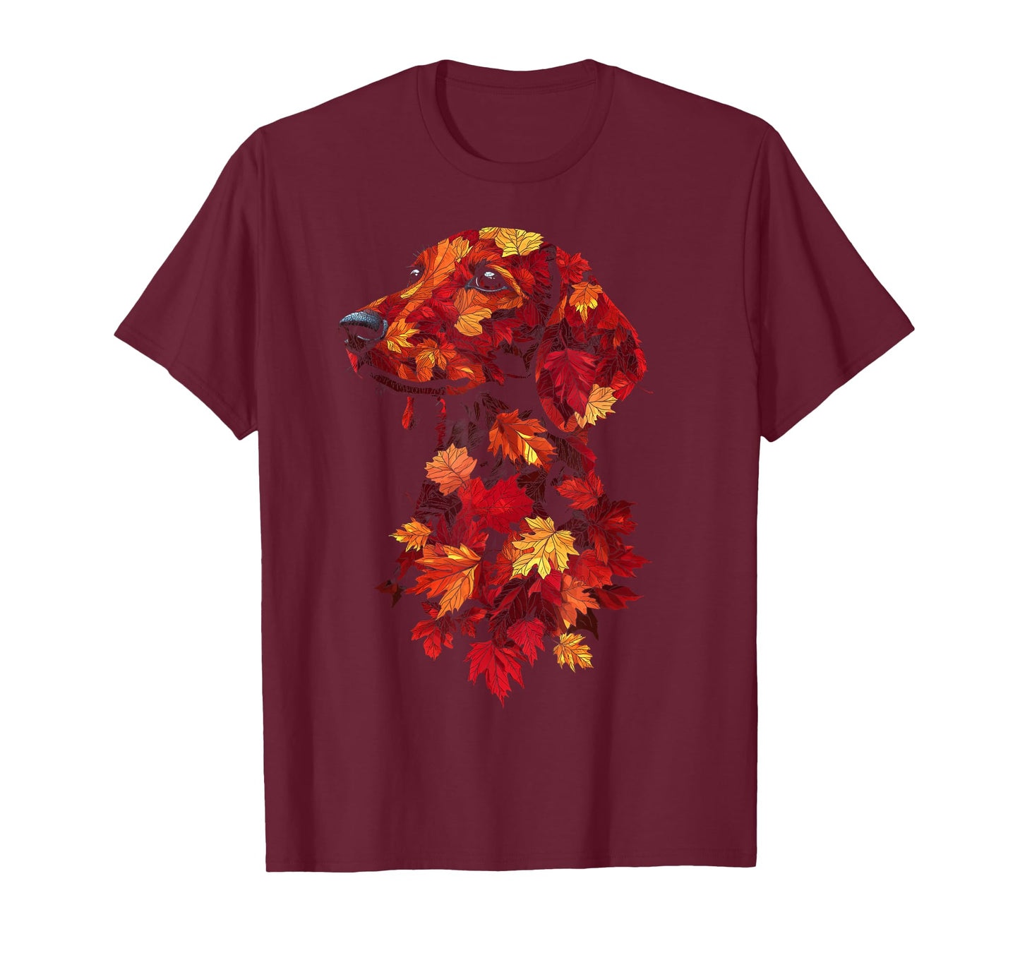 Dachshund Fall Autumn Leaves Funny Wiener Dog Lover T-Shirt