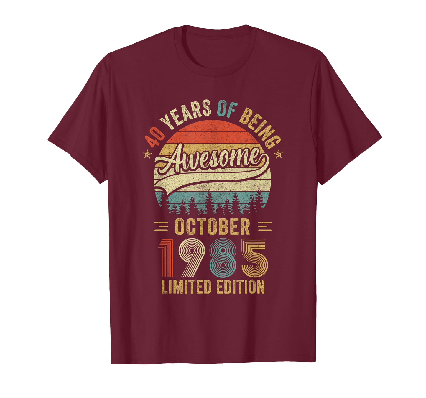 Vintage October 1985 Old 40Th Birthday Men Women T-Shirt