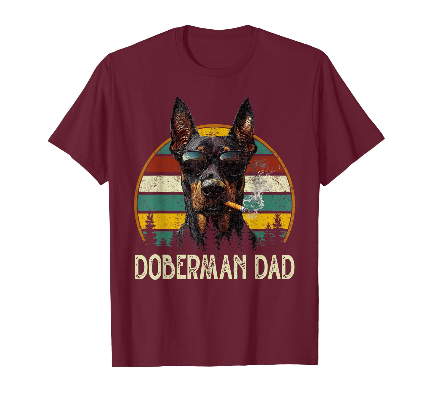 Best Doberman Dog Dad Ever Vintage Father's Day Dog Lover T-Shirt