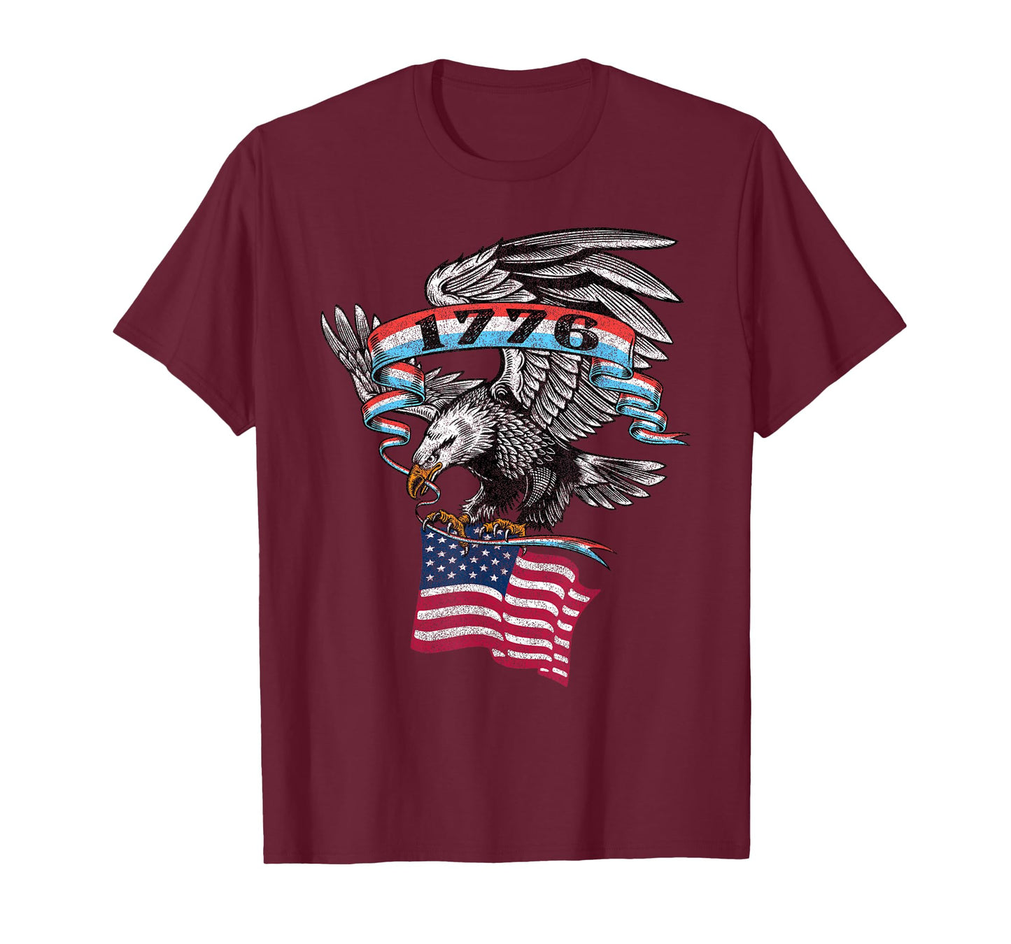 1776 American Flag USA Eagle Vintage Graphic T-Shirt