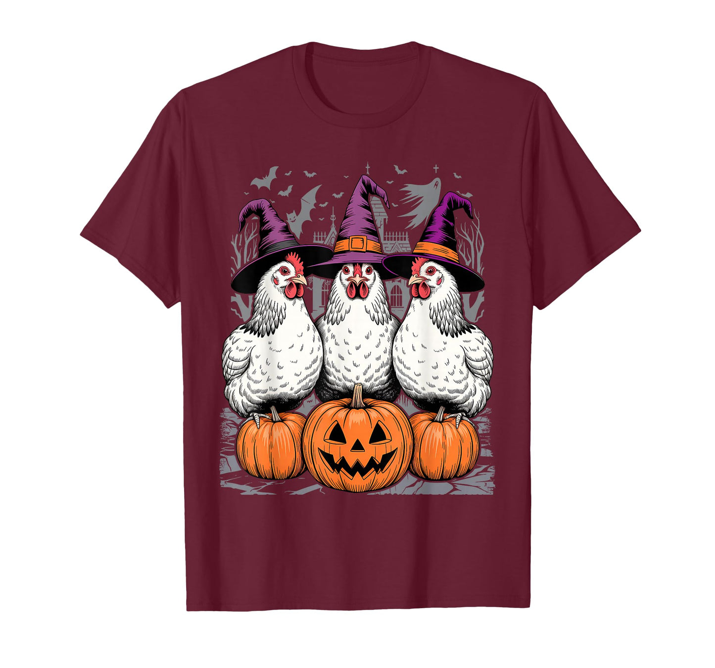 Chicken Witches Funny Halloween Spooky Season Chickens T-Shirt