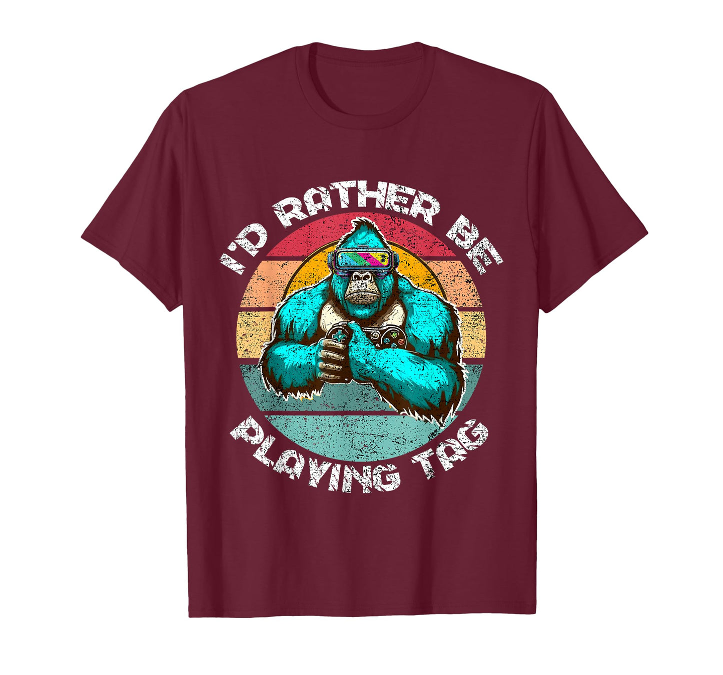 I'd Rather Be Playing Tag Gorilla Monke Tag Gorilla VR Gamer T-Shirt