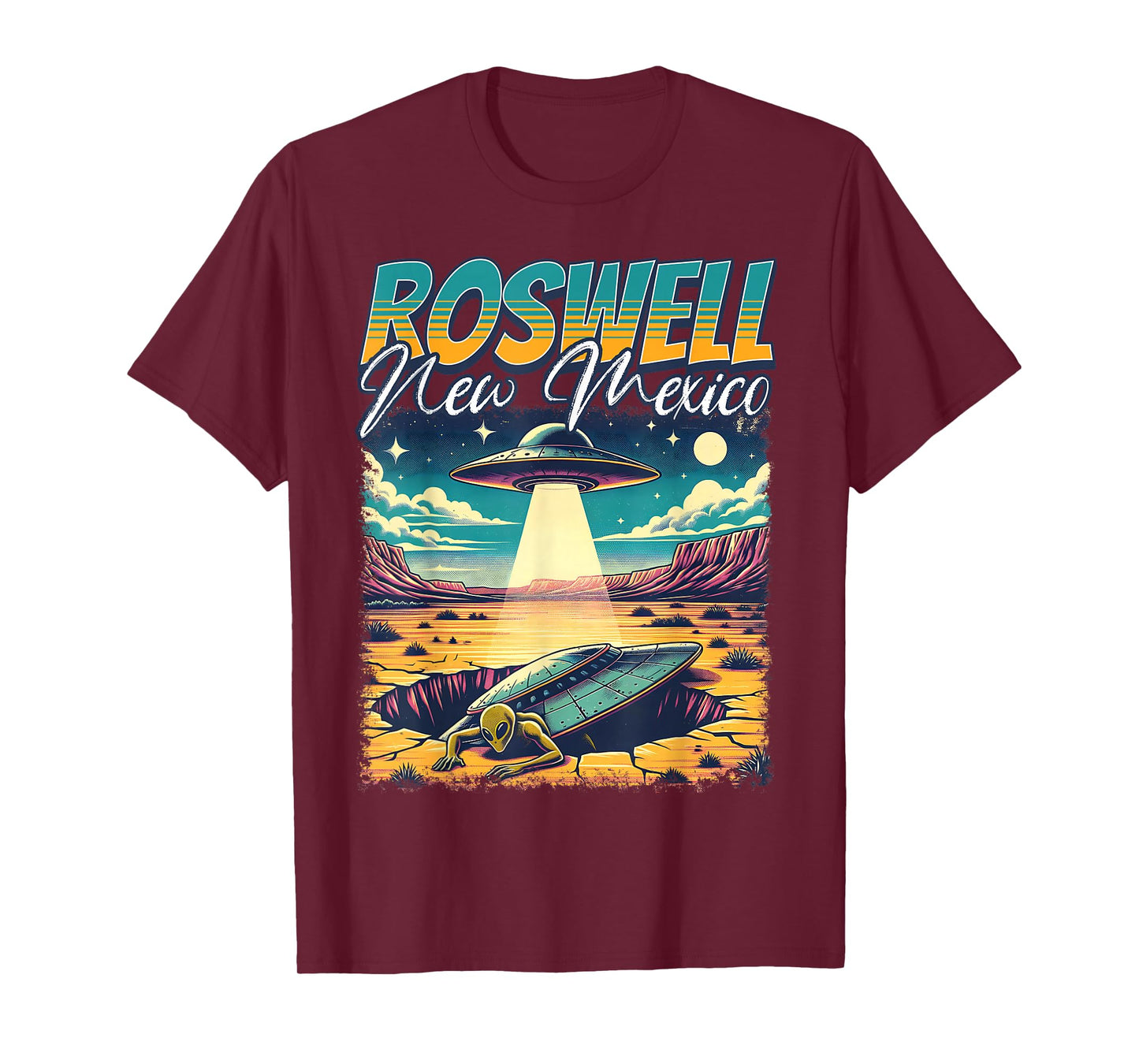 Roswell New Mexico 1947 Alien Abduction UFO Crash Vintage T-Shirt