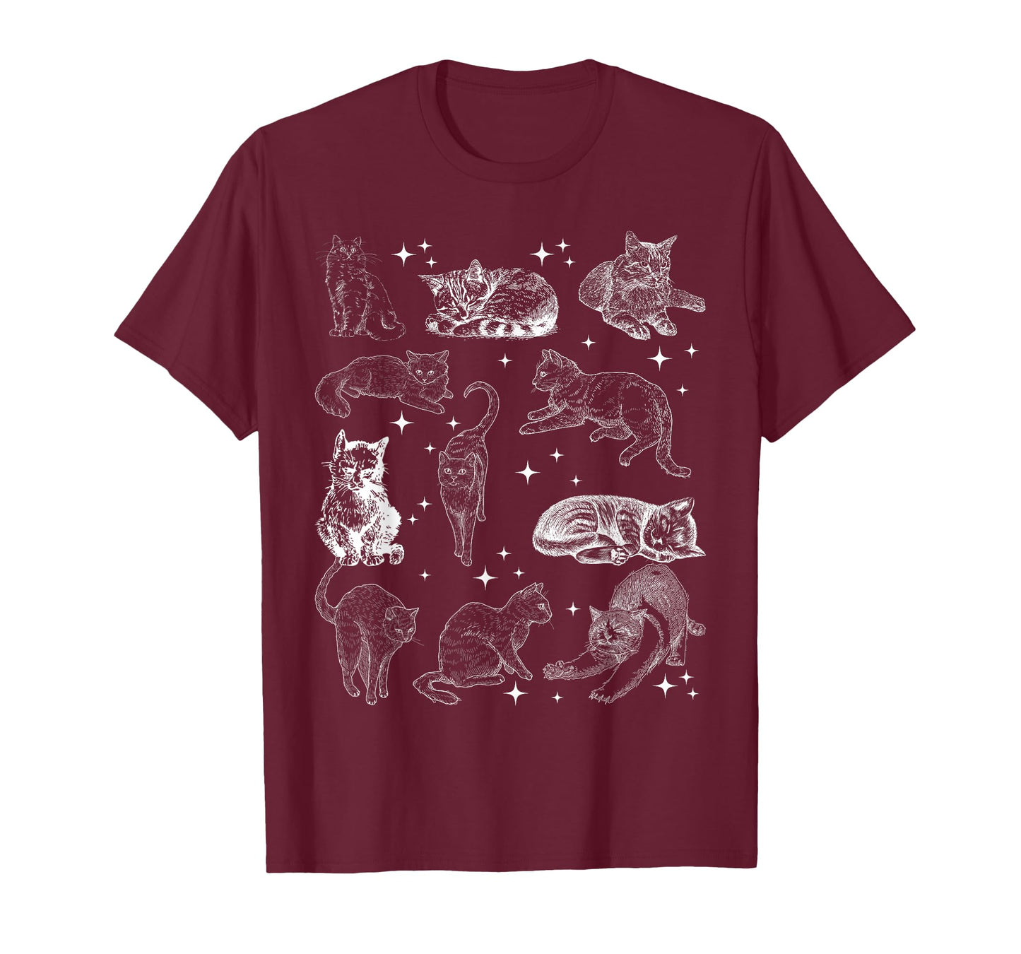 Vintage 90s Tattoo Cat Retro Kitten Nature Cat Lover Cat Mom T-Shirt