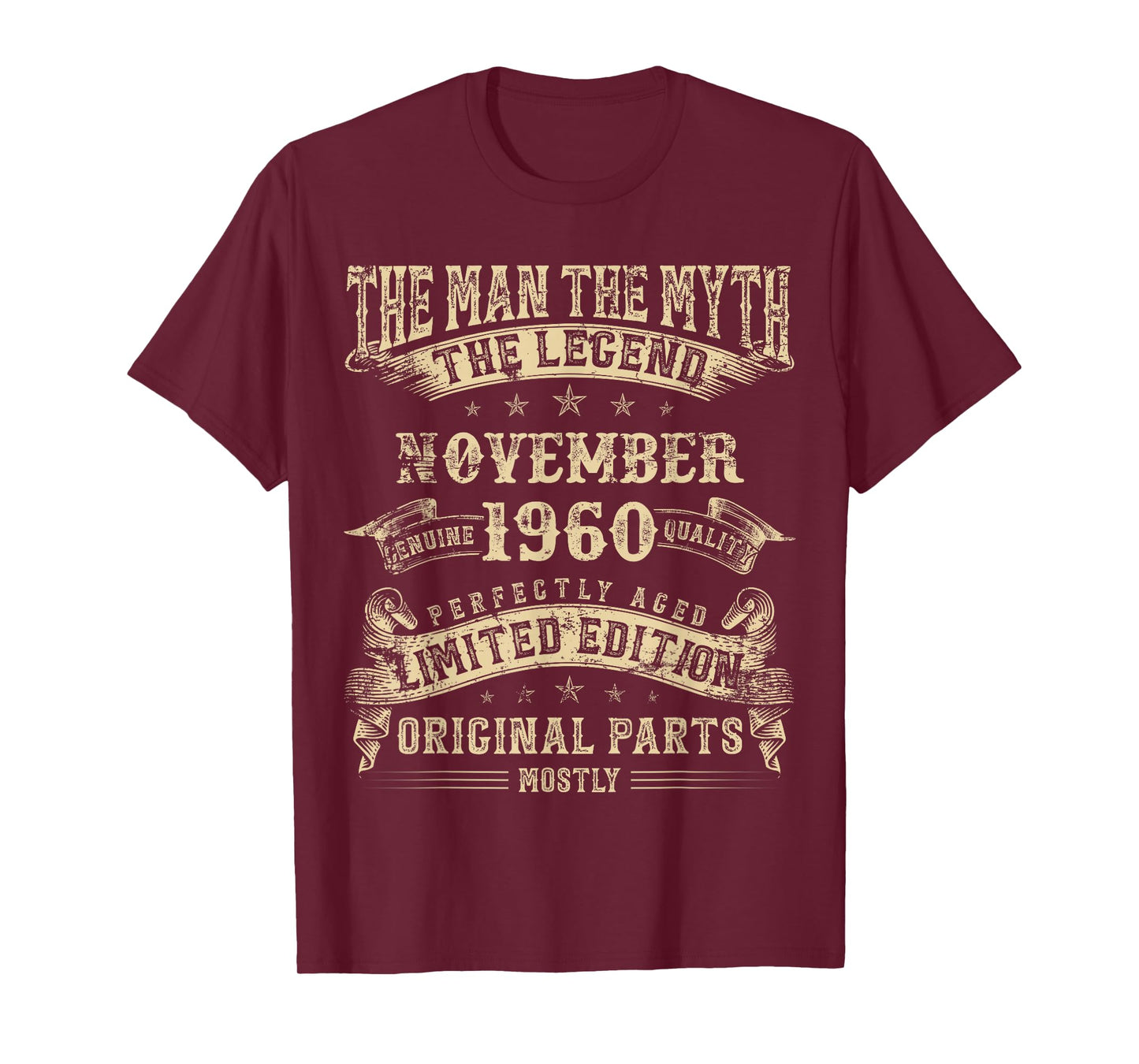 65th Birthday Gifts for Men Mythology of November 1960 T-Shirt