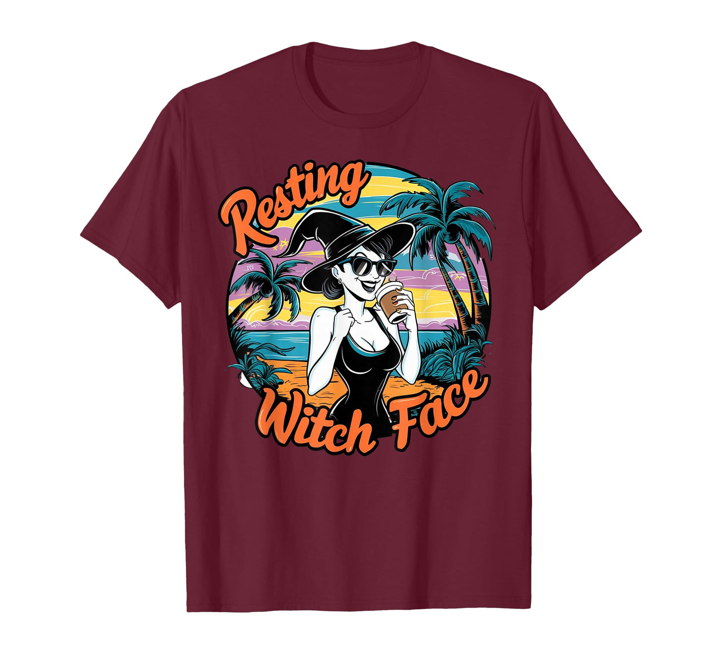 Resting Witch face Happy Halloween Costume Funny Ladies Rest T-Shirt