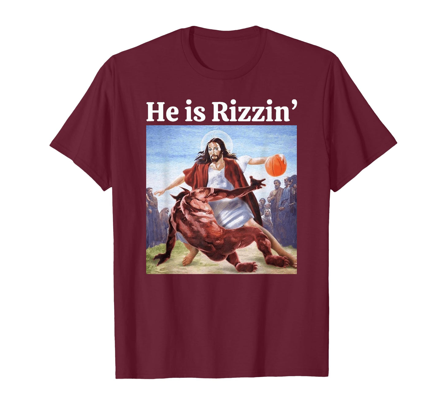 He Is Rizzin, Jesus Is Rizzen, Jesus Basketball Christian T-Shirt