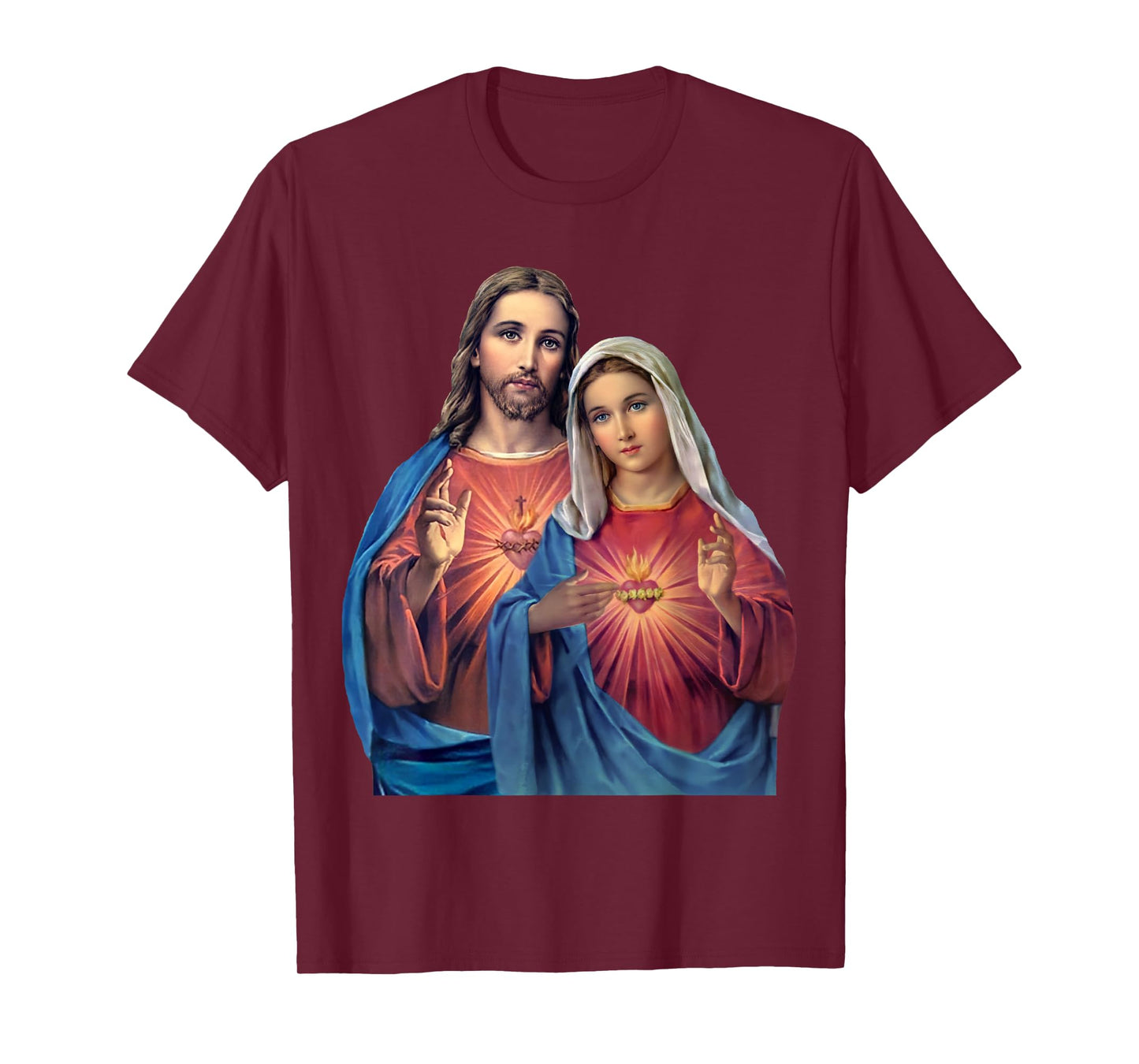 Hearts of Jesus and Mary very close together (Twin Hearts) T-Shirt