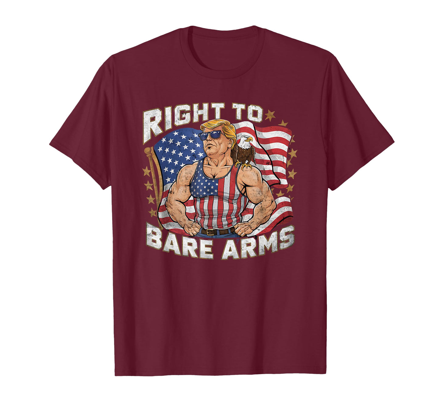 Right To Bare Arms 4th Of July Funny Gym Workout T-Shirt
