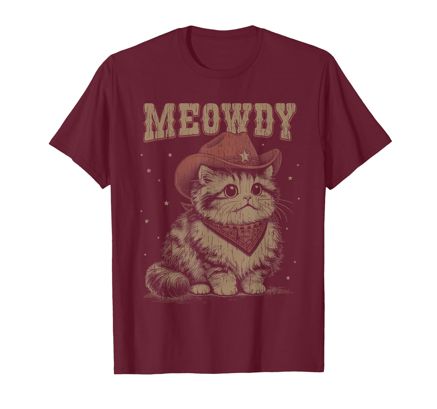 Meowdy Cat Western Cute Cowgirl Vintage Graphic T-Shirt