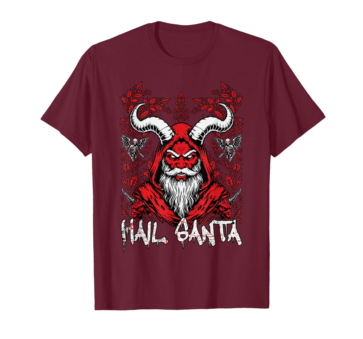 Hail Santa Pagan Happy Solstice Gothic Christmas Satanic T-Shirt