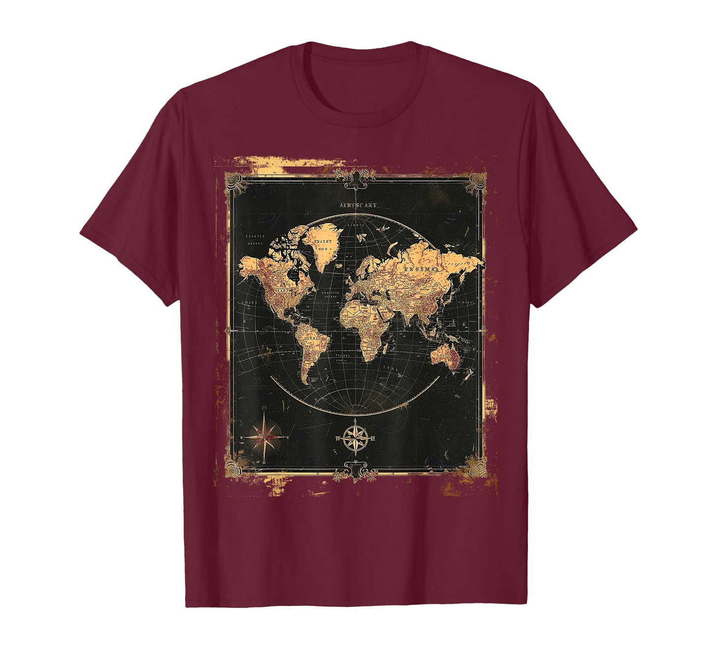 Vintage World Map Poster T-Shirt