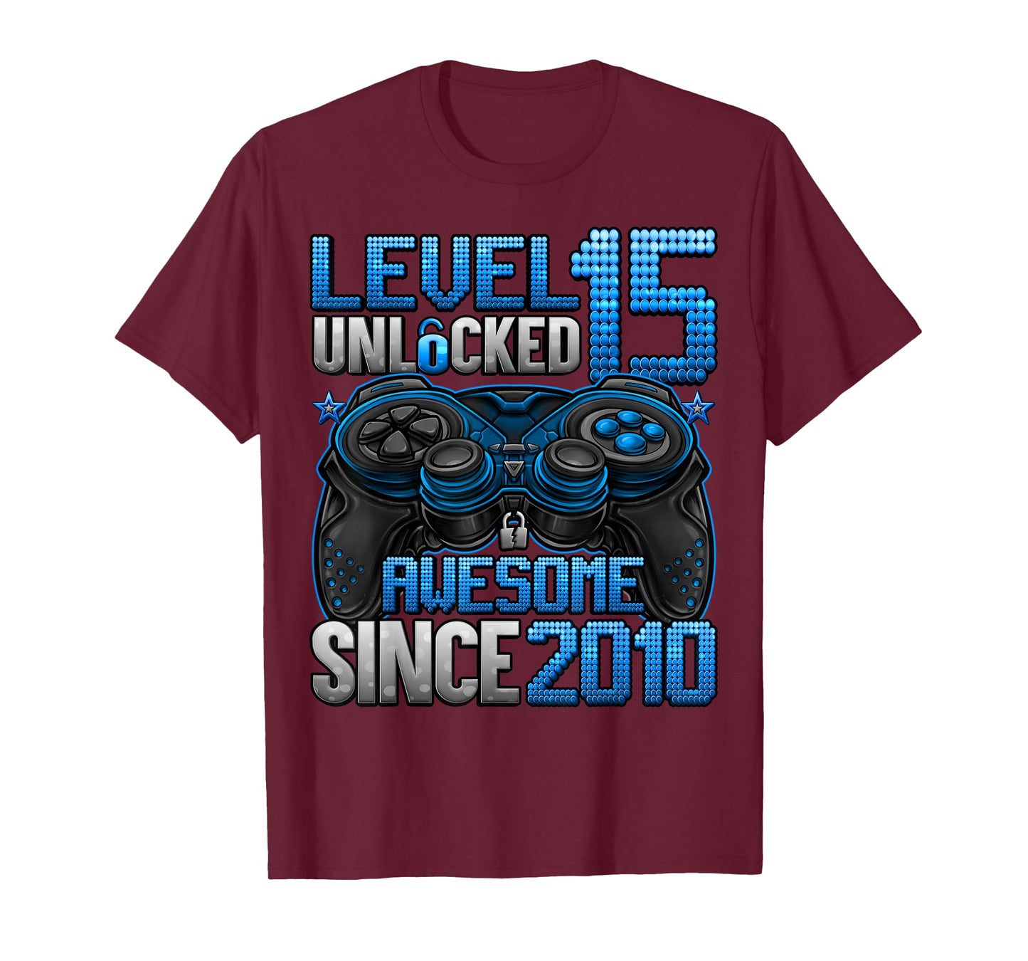Level 15 Unlocked 15 Year Old Gifts Boys 15th Birthday Boy T-Shirt
