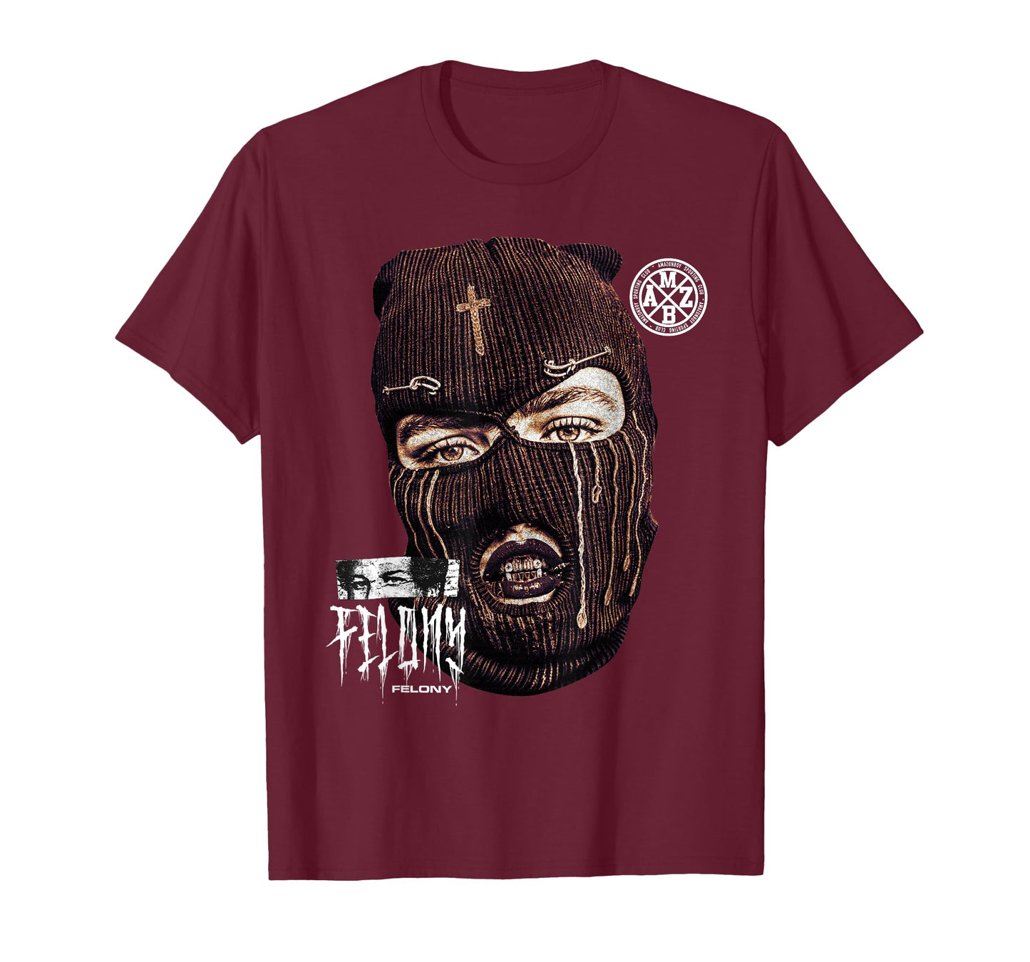 Modern Hip Hop Balaclava Girl Urban Streetwear Edgy Ski Mask T-Shirt