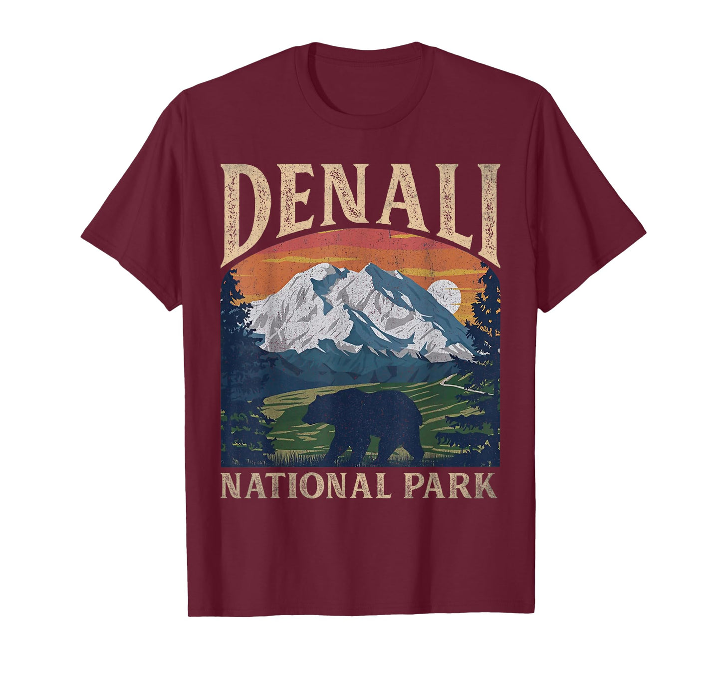 Vintage Denali National Park Retro Mount For Men Women T-Shirt