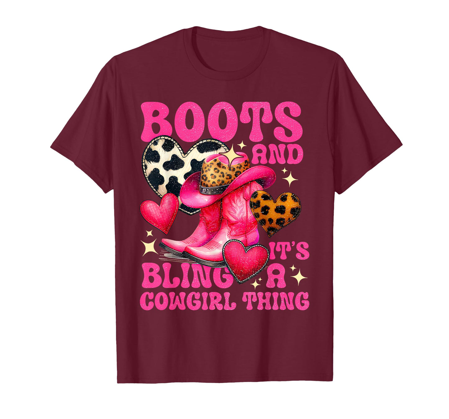 Boots and Bling its a Cowgirl Thing Cute Love Country Life T-Shirt