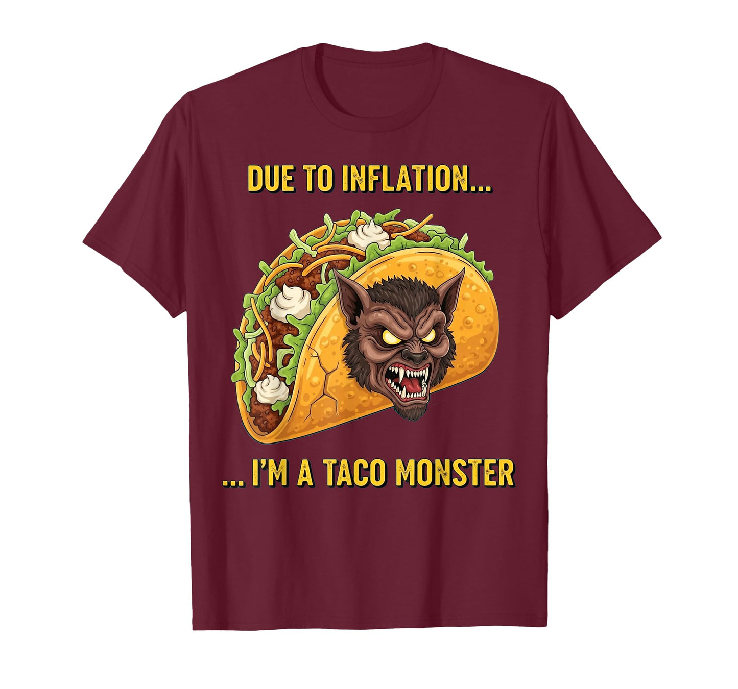 Taco Monster Halloween Costume Funny Halloween 2025 T-Shirt