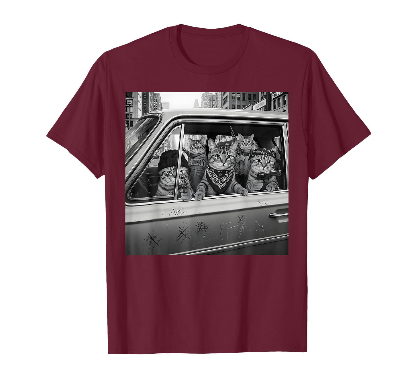 Funny Cat Gang Vintage Funny Cat Meme T-Shirt