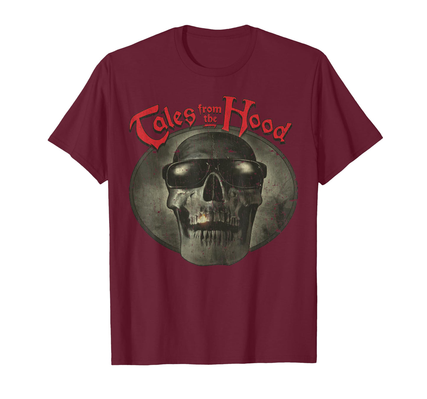 Vintage Tales Dark Skull From The Retro Hood Design T-Shirt