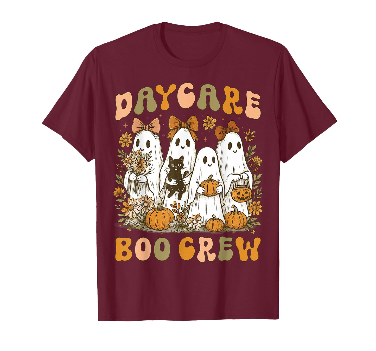 Boo Crew Daycare Teacher Matching Halloween Costume Ghost T-Shirt