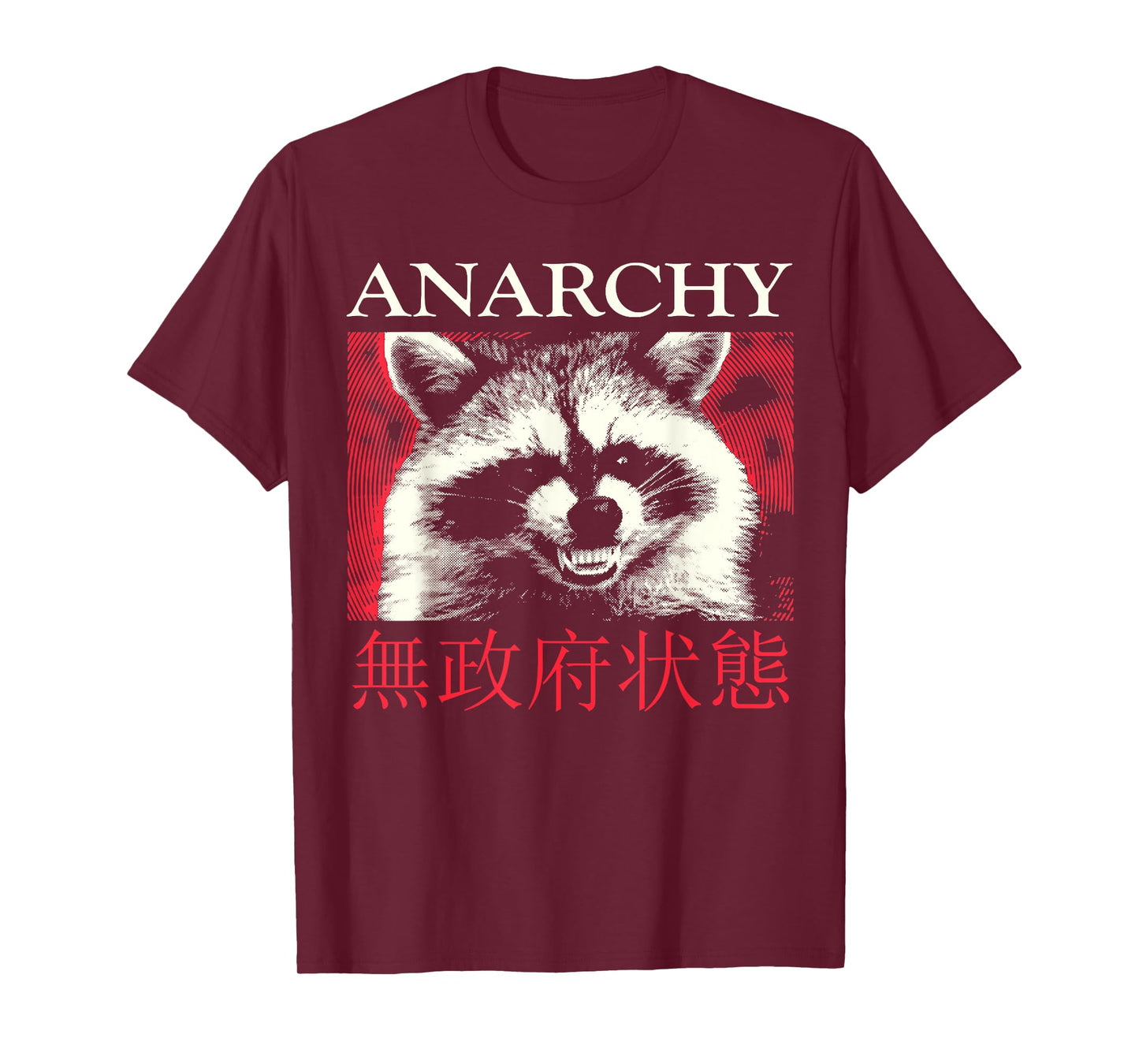 Anarchy Raccoon Japanese T-Shirt