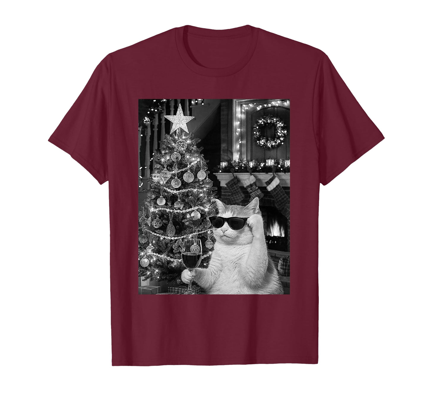 Cat Taking A Selfie Xmas Tree Ornament Christmas Holiday T-Shirt