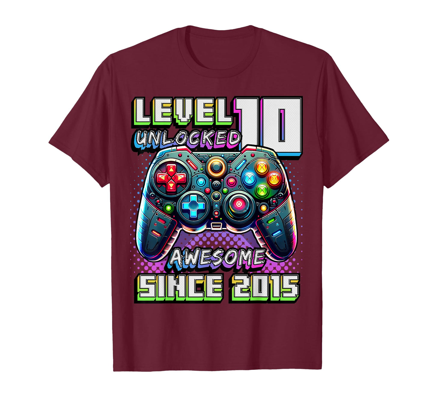 10th Birthday Boy Level 10 Gamer 10 Year Video Game Party T-Shirt