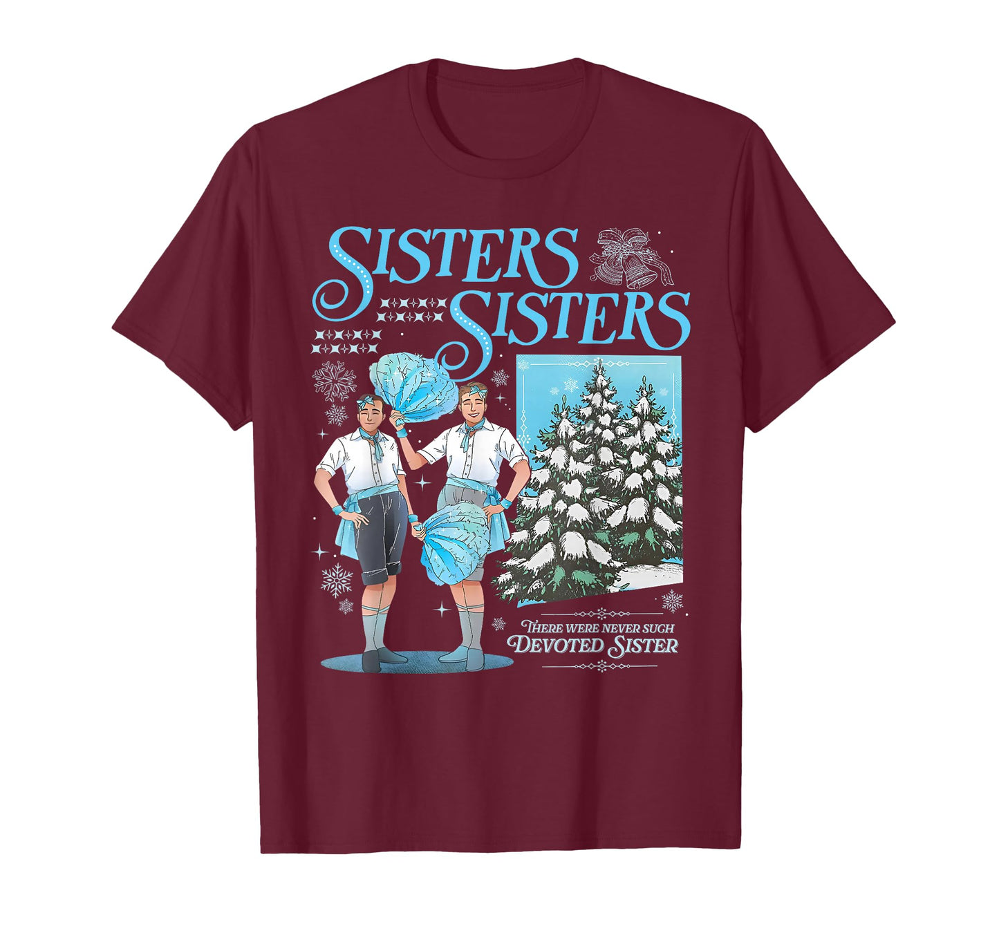 Sisters White Xmas Snowflake Pajamas Holiday Merry Christmas T-Shirt