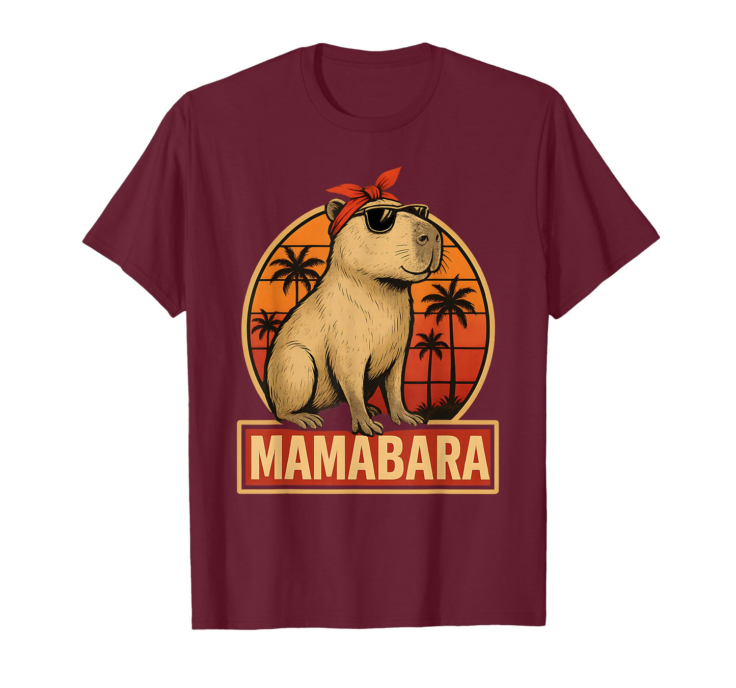 MamaBara Funny Capybara vintage mother's day capybara mom T-Shirt
