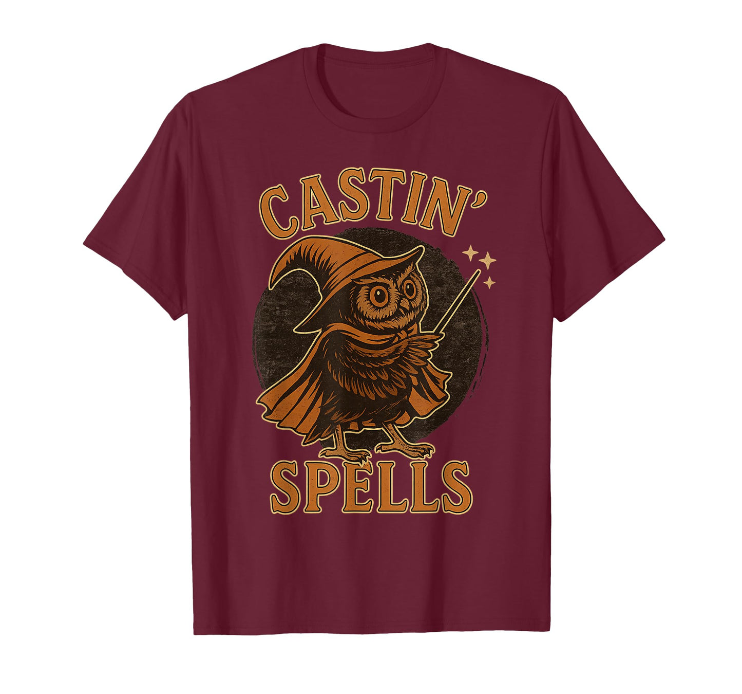 Halloween Castin Spells Owl Wizard T-Shirt